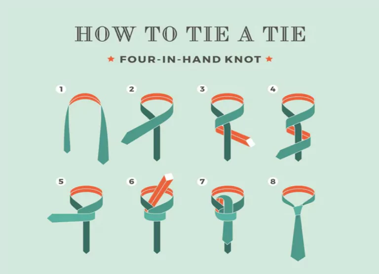 Steps for Tying a Four-in-Hand Knot
