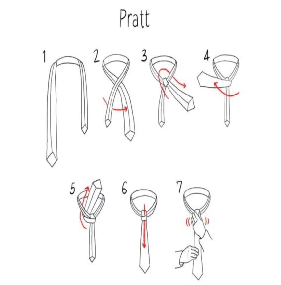 Steps for Tying a Pratt Knot